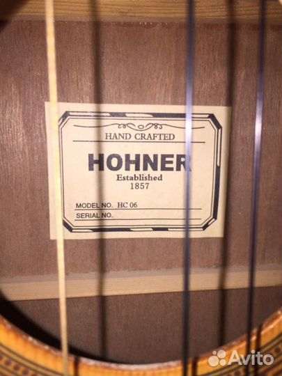 Классическая гитара hohner hc06