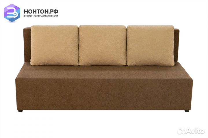 Диван еврокнижка Нексус коричнево-бежевый