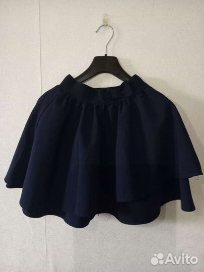 Школьная юбка синяя рост 152 на резинке