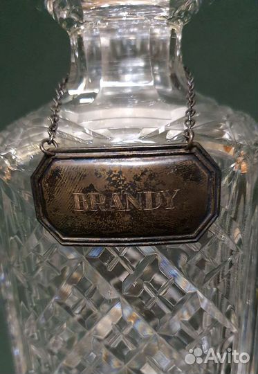 Графин хрусталь, серебро. Англия