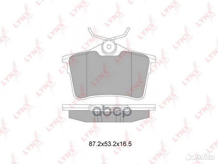 Колодки тормозные дисковые зад BD6113 lynxauto