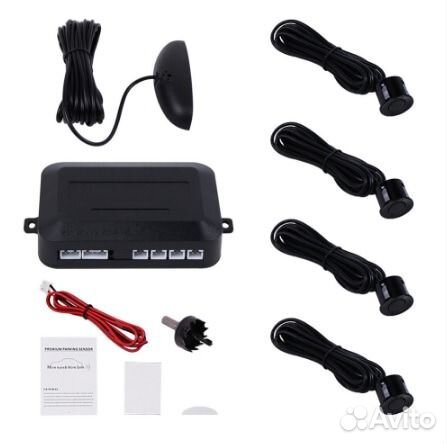 Парктроник с дисплеем и 4 датчиками. Цвет на выбор