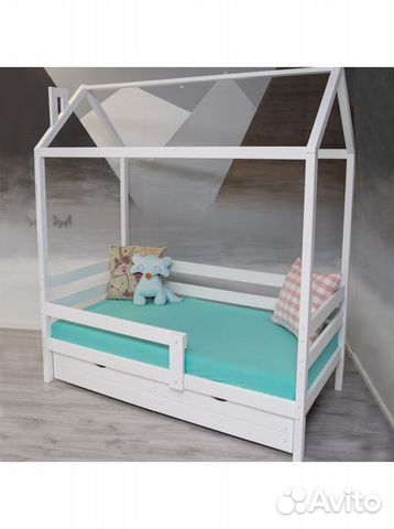 Кроватка детская высокий борт из натурального дере