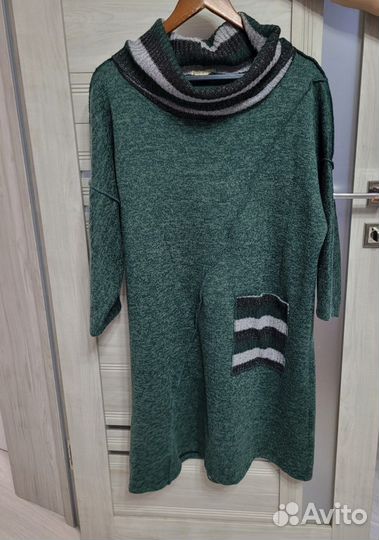 Платье теплое хлопковое 50 54