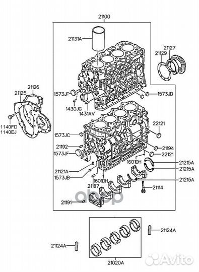 Уплотнение блока цилиндровorg 2112441001 Hyun