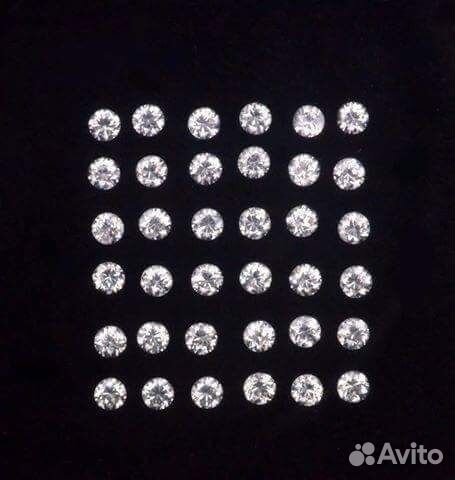 Топаз натуральный 0,57Ct 1,0мм 100шт Круг Белый