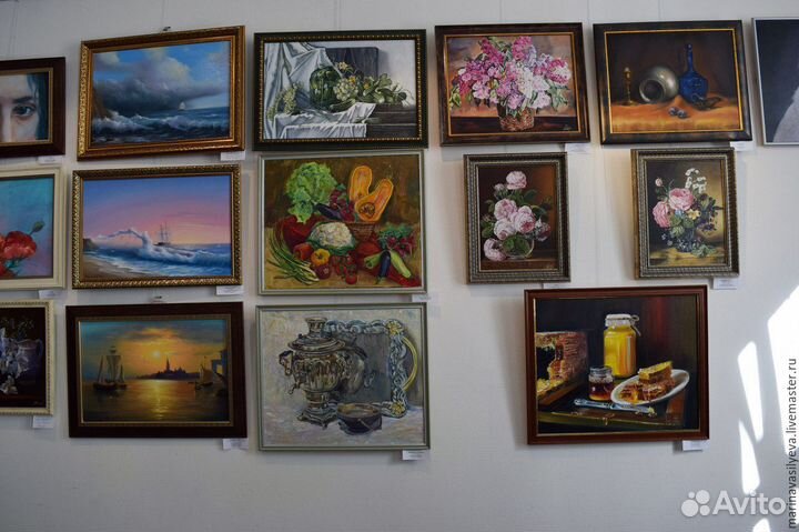 Картина масло холст натюрморт с овощами в раме