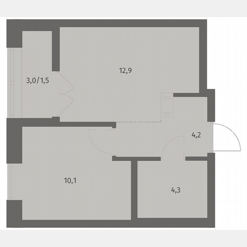 1-к. квартира, 33 м², 5/12 эт.