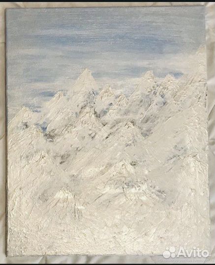 Картина снежные горные вершины 50х40х1,5 см