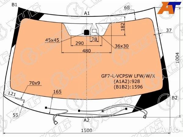 Стекло лобовое infiniti QX70