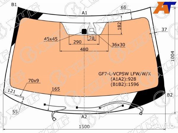 Стекло лобовое infiniti QX70