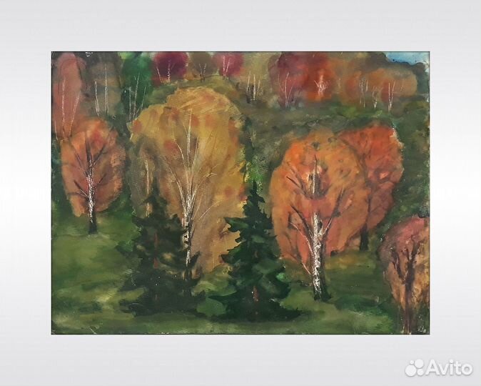 Пейзаж акварелью