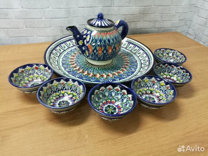 Риштанская керамика (комплект посуды)