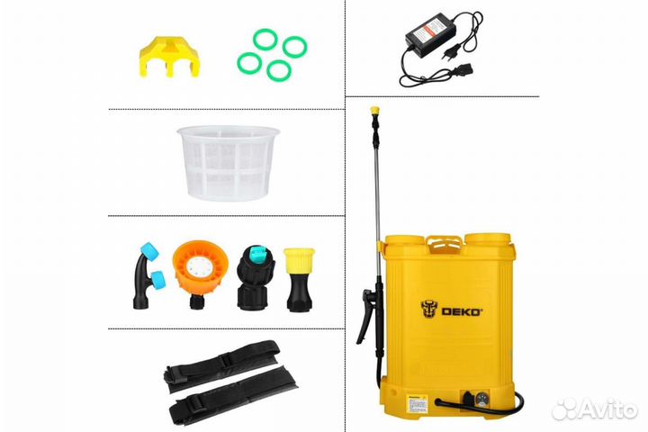 Аккумуляторный опрыскиватель Deko dksp10 (16 л)