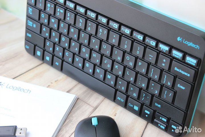 Беспроводная клавиатура и мышь Logitech mk240