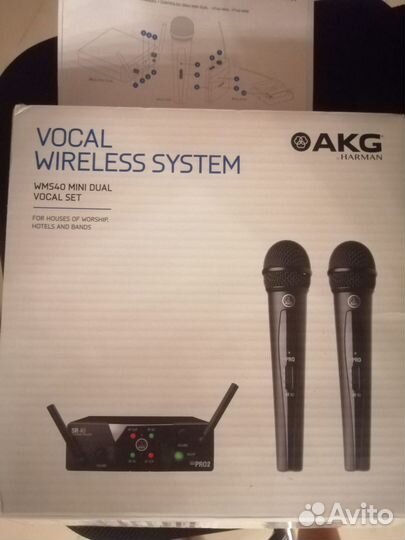 Караоке радио профсистема AKG WMS40 mini dual