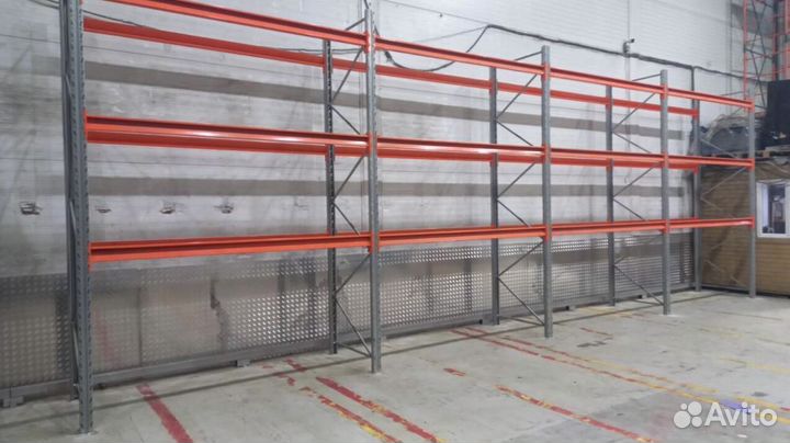 Фронтальные стеллажи паллетные Полиметалл бу № 7533