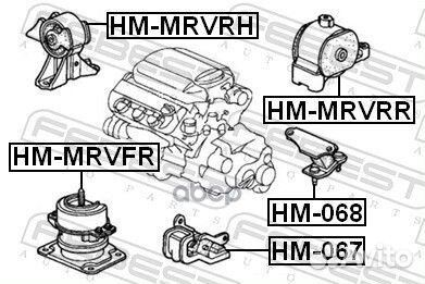 Подушка двигателя (гидравлическая) прав honda