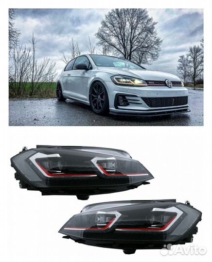 Фары и решетка golf 7 gtd, gti