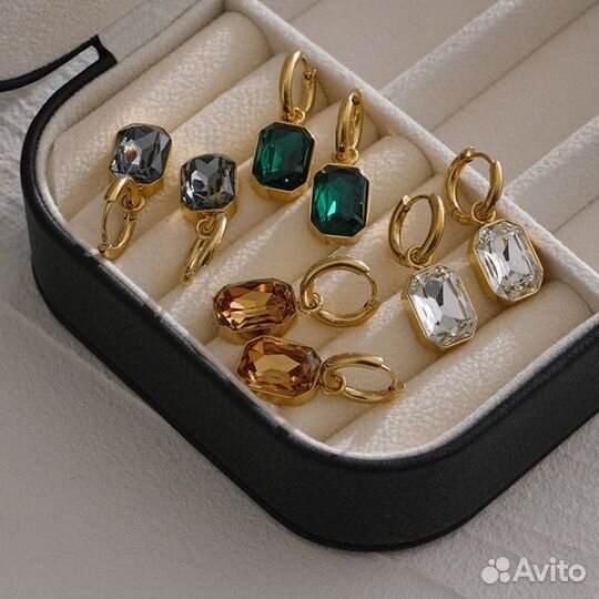 Серьги с кристаллами swarovski