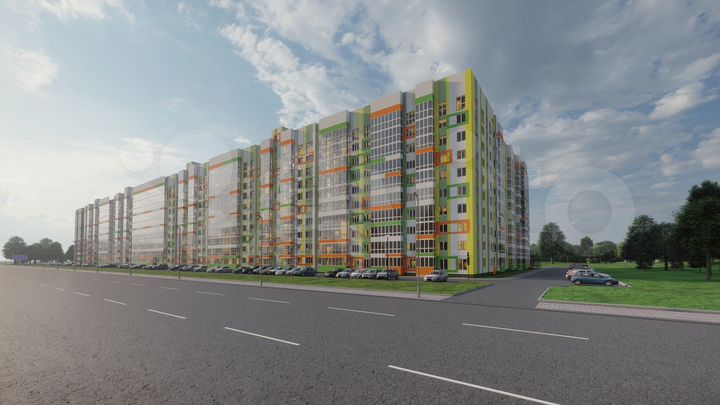 2-к. квартира, 53,1 м², 1/10 эт.