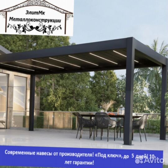 Навес из металлопрофиля, 5 дней, 6х6 q-9272