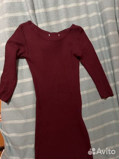 Платье трикотаж лапша рубчик 42