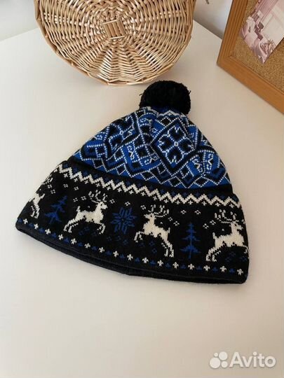 Парные шапки с Новогодним принтом