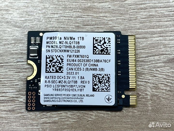 SSD Samsung M2 PM991A 1tb для PC и Steam Deck