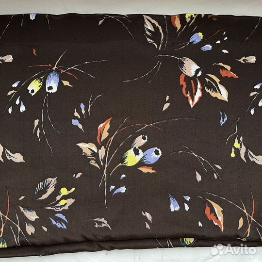 Отрез крепдешин шоколадный