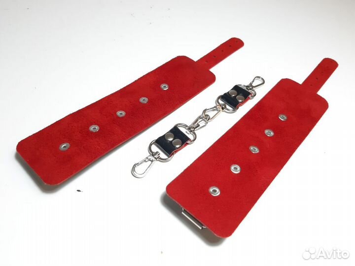 Кожаные наручники, ручная работа