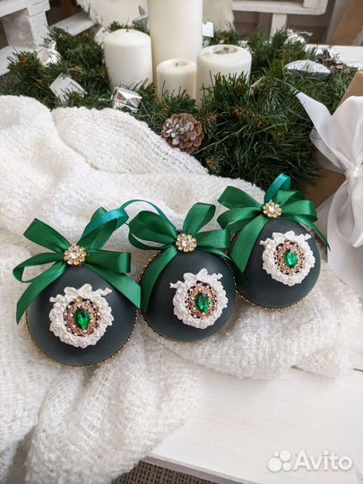 Новогодние шары ручной работы