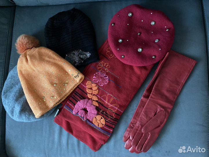 Шапка, шарф, берет, перчатки