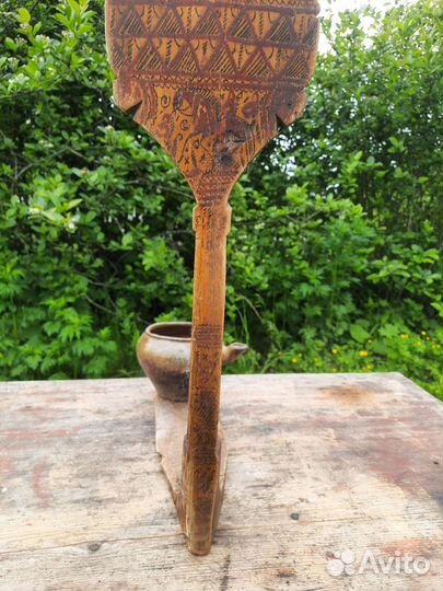 Прялка Мезенская С Деревом Жизни Птичками 19в