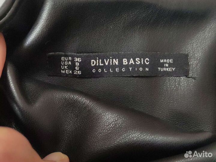 Кожаная юбка колокол 42 44