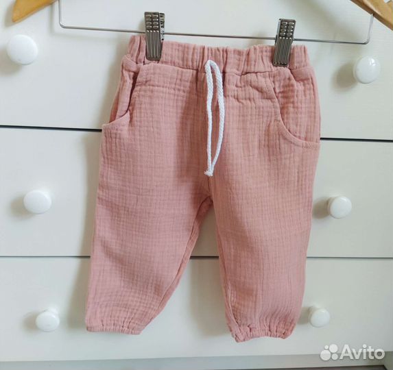 Комплект из муслина для девочки 80-86