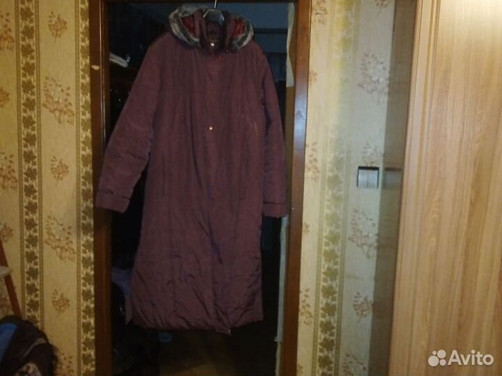 Пальто женское зимнее длинное 58-60 размера