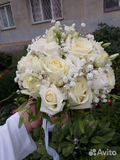 Букет невесты, роза, свадебный