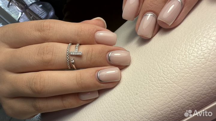 Маникюр гель лак педикюр наращивание ногтей