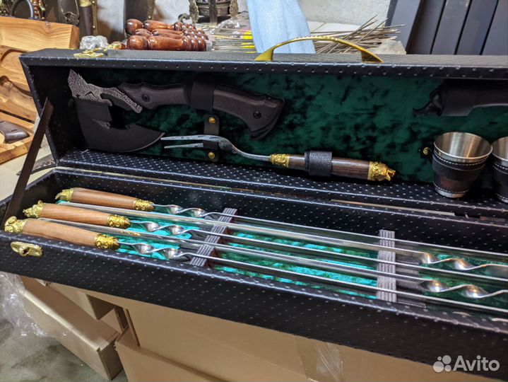 Подарочный набор шампура Ковка и Звери