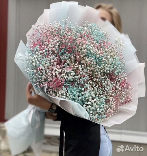 Гипсофила, букет гигант из гипсофил, доставка