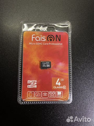 Карта памяти MicroSD 4 GB