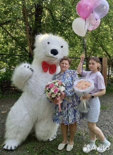 Аниматор белый мишка