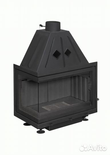 Камин Экокамин Альфа 700 R два стекла правая