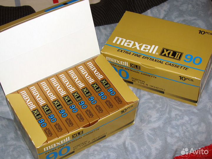Аудиокассеты золотой maxell XLii 90 Type II Japan