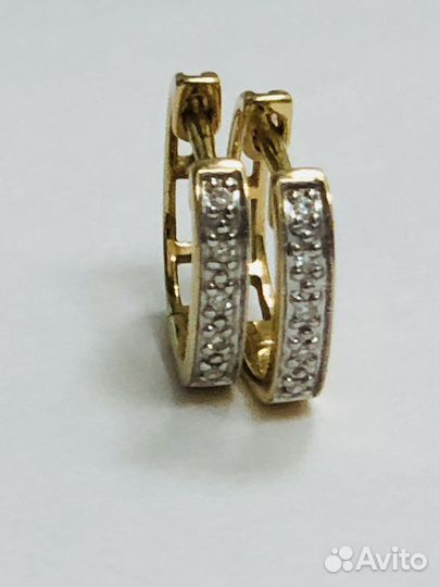 Золотые серьги с бриллиантами