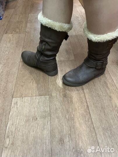 Сапоги зимние,36 размер, натуральный мех и кожа