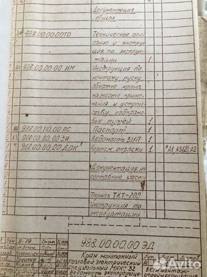 Инструкция по монтажу-демонтажу козл.крана мккс 32