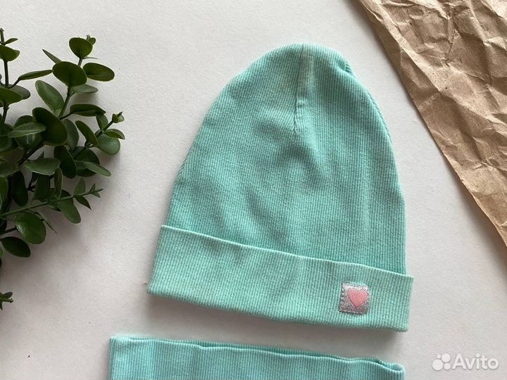 Шапка и снуд для девочки 46 50