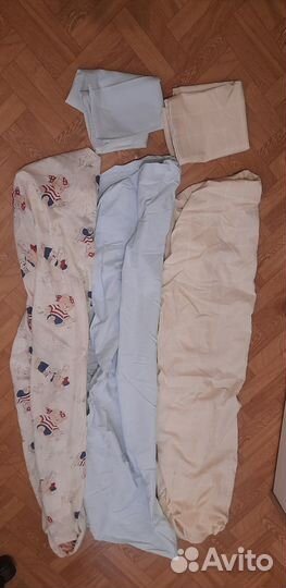 Простынь на резинке, наволочка